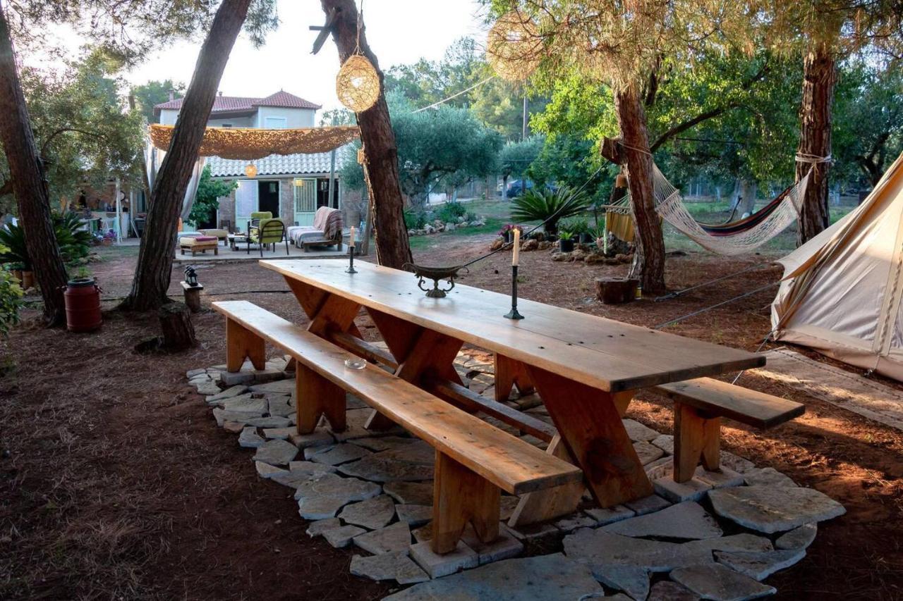 Glamping At A Lovely Tent In Skiaxtro- Marathopoli Villa Exterior photo